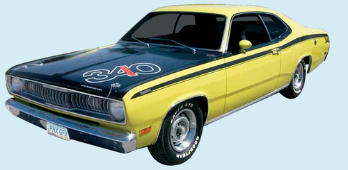 1971-72 Duster Sides, Tail Panel & 3 Names Decal & Stripe Kit (340's Included)