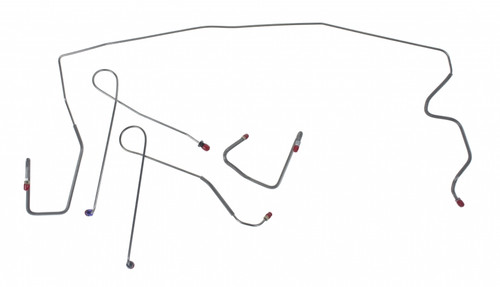 Front Brake Line Kit 67 W/Power Brakes 4pc Original Material