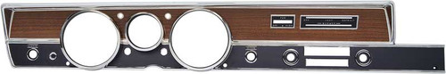 Dash Bezel Kit Rallye Gauge Woodgrain 71 A Body w/o AC & for Round Radio Knob