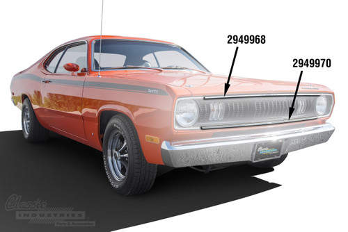 Molding Upper Grille 71-72 Duster