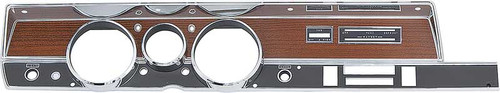 Dash Bezel Kit Rallye Gauge Woodgrain 70 A Body w/o AC & for Thumb Wheel Radio