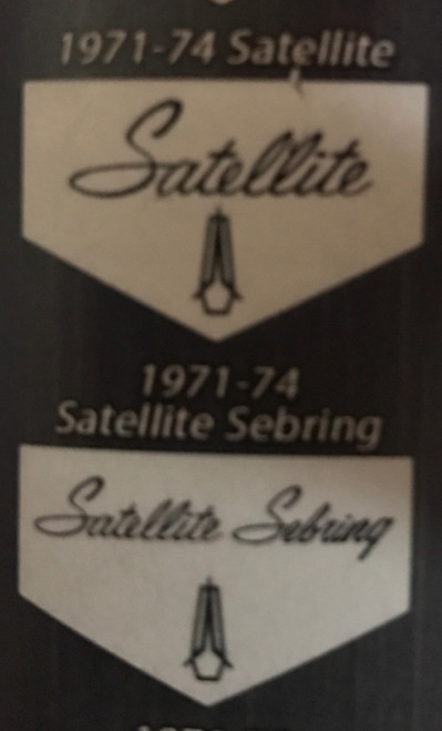 "Custom Vintage" B Body Floor Mats Rubber 71-74 Satellite & Sebring