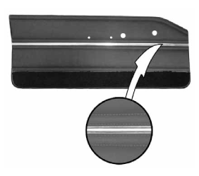 1964 Dart GT Bucket Style Front Door Panel Dark Metallic Olive