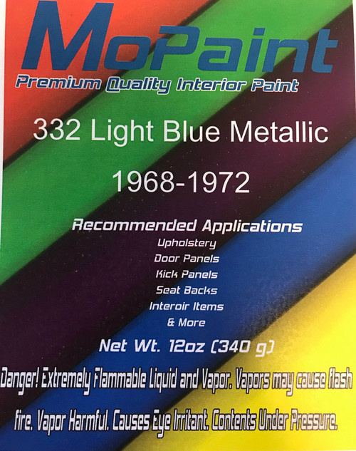 Light Blue Metallic 68-72 Interior Paint 12oz Spray Can