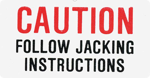 Decal Jack Base 62-69 All Mopar