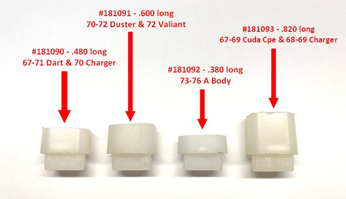 Spacer Upper Rear Metal or Pad 67-69 Barracuda Cpe & 68-69 Charger