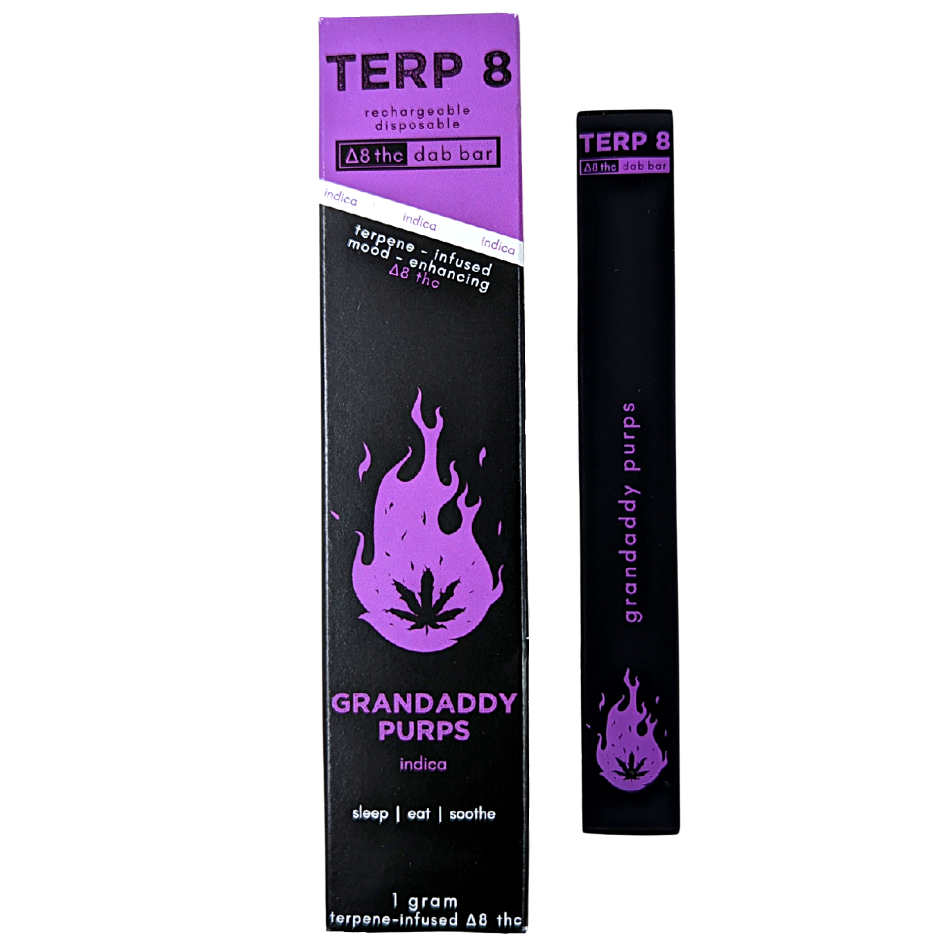 1Gram Rechargeable Grandaddy Purps Disposable Delta8 Dab Pen Terp 8 has the STRONGEST Delta