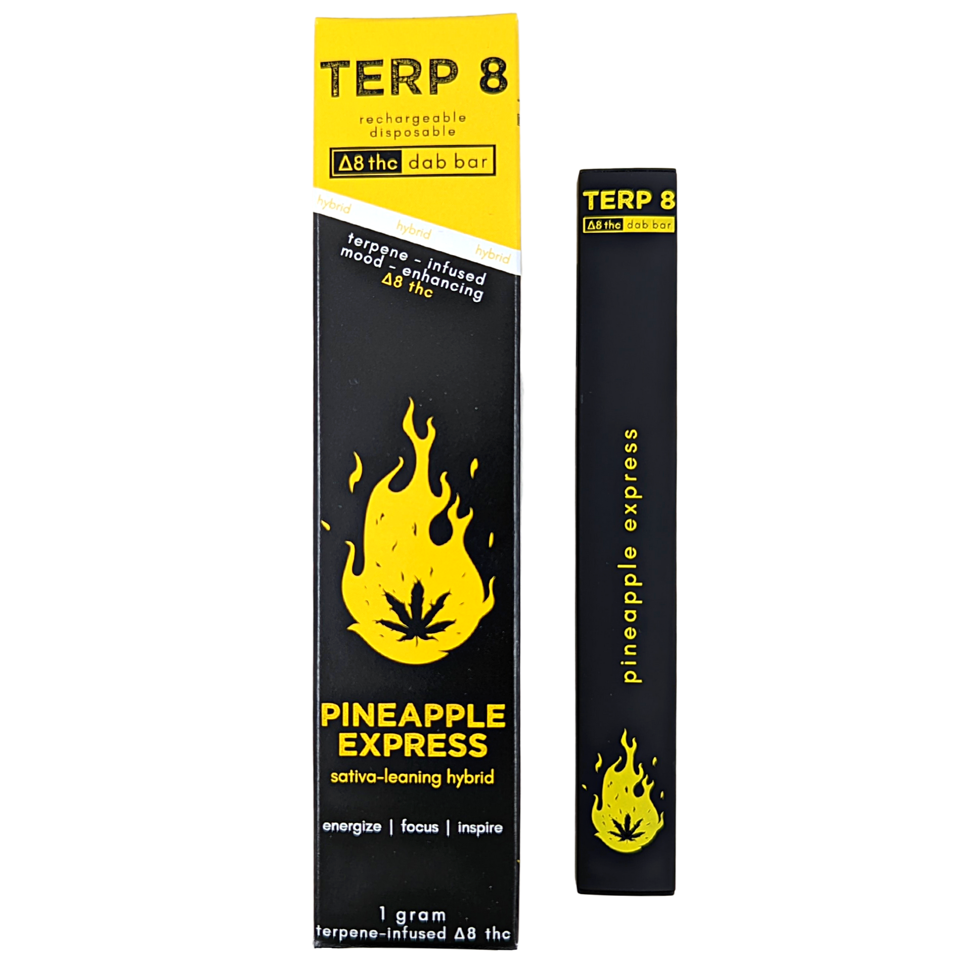 1Gram Rechargeable Pineapple Express Disposable Delta8 Dab Pen Terp