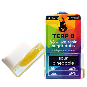 Live Resin Delta-8 ANYTIME Sugar Dab - SOUR PINEAPPLE [1 gram]