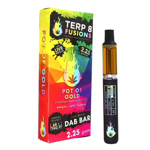 2.25g Pot of Gold THC-P + Delta-8 Live Resin Disposable Dab Bar  //  Terp 8 FUSIONS