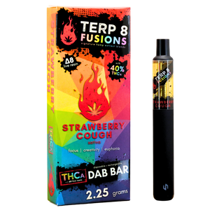 2.25-Gram Strawberry Cough THCA + D8 Live Resin Disposable Dab Bar 2.25-Gram Strawberry Cough THCA + D8 Live Resin Disposable Dab Bar