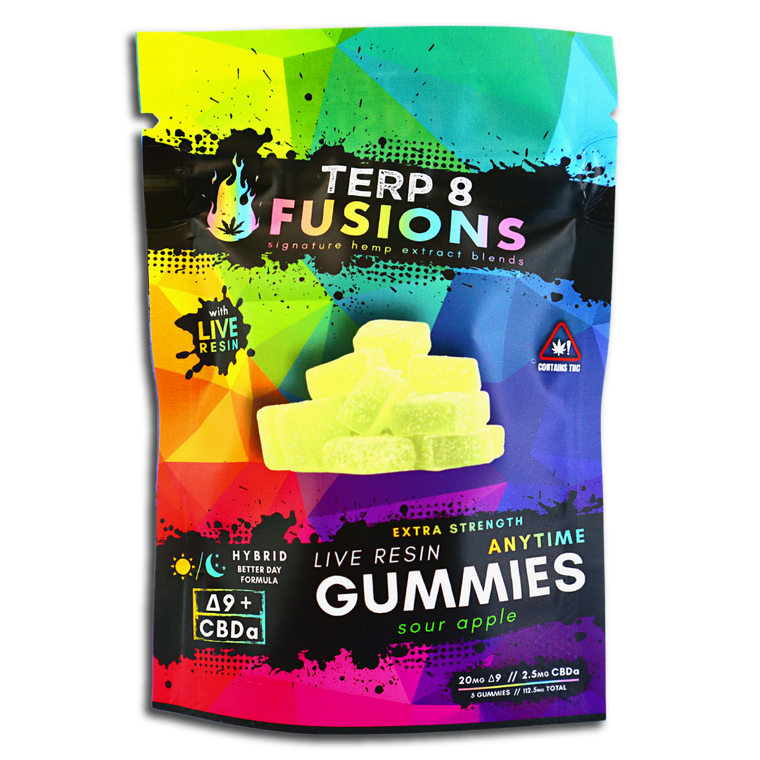 Delta-9 THC Live Resin ANYTIME Gummies - Sour Apple [5ct]