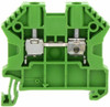 Terminal Block, Screw Clamp, DIN rail mount, 26-10 AWG, Green, 600V 35A, 17104.1