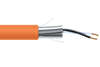 18 AWG 2 Cond Plenum Shielded Orange Jacket, Black/White K1 color code,  1000ft/roll/box