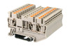 Terminal Block, Push-In, 3-Conductor, DIN rail mount, 26-12 AWG, Beige, 600V 20A, DP2.5N-TN
