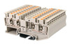 Terminal Block, Push-In, 4-Conductor, DIN rail mount, 24-10 AWG, Beige, 600V 30A, DP4N-TR