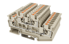 Terminal Block, Push-In, 2 Level, DIN rail mount, 24-10 AWG, Beige, 300V 30A, DPP4N