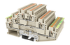 Terminal Block, Push-In, 2 Level with PE Foot, DIN rail mount, 24-10 AWG, Beige, DPP4N-L2PE