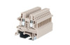 Terminal Block, Screw Clamp, DIN rail mount, 22-12 AWG, Beige, 600V 20A, DK2.5N