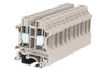 Terminal Block, Screw Clamp, DIN rail mount, 20-6 AWG, Beige, 600V 60A, DK10N