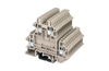 Terminal Block, Screw Clamp, 2 Level, DIN rail mount, 22-12 AWG, Beige, 300V 20A, DKK2.5N