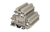 Terminal Block, Screw Clamp, 2 Level, DIN rail mount, 22-10 AWG, Beige, 300V 30A, DKK4N