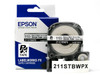 Heat Shrink Tube Label Cartridge, Epson LabelWorks PX, 1/2 in (11mm), Black on White, AWG 2-8, 211STBWPX