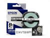 Vinyl Label Tape Cartridge, Epson LabelWorks PX, 1 in (24mm) x 22.9 ft, Black on White, 224VTBWPX