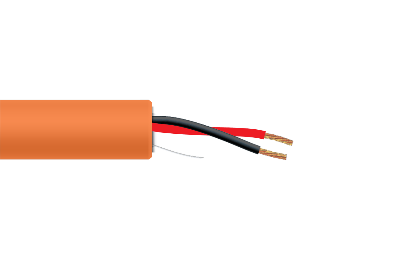18 AWG 2 Cond Plenum Non-Shielded Orange Jacket 1000ft/roll/box