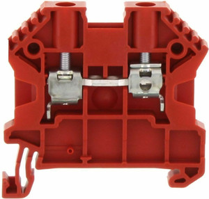 Terminal Block, Screw Clamp, DIN rail mount, 26-10 AWG, Red, 600V 35A, 17104.9