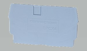 End Cap for CP4 Series Feed Through Terminal Blocks, EPCX4