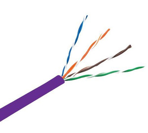 23AWG 4PR UTP CAT6E PURPLE PLENUM CMP, 550MHZ, 1000FT/BOX/M, PRICE/1000FT