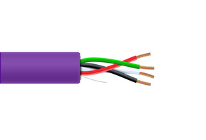 18 AWG 4 Cond Plenum Non-Shielded Purple Jacket 1000ft/roll/box