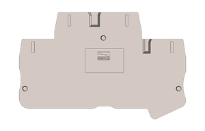 Terminal Block End Cover, Push-In, for DPP2.5N (2 Level) Series, Beige, DPP2.5C