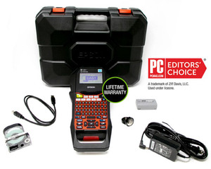 Label Printer Kit, Epson LabelWorks PX, Portable Industrial, with Hard Carry Case, LW-PX700PCD