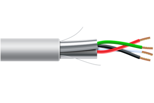 16 AWG 4 Cond Plenum Shielded White Jacket 1000ft/roll/box, P164CS