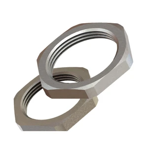 Locknut, Metal, PG 42, Nickel-Plated Brass, for Cord Grips and Cable Glands, Lutze TOP-T, LMPG42