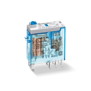 Industrial Relay, DPDT, 12VDC Coil, 8A, Test Button, Finder 46.52.9.012.0040