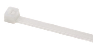 Cable Tie, 12" Long, UL Rated, 50lb Tensile Strength, PA66, Natural, 1000/pkg, T50I9M4