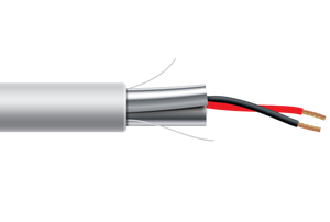 22 AWG 2 Cond Plenum Shielded White Jacket 1000ft/roll/box, P222CS
