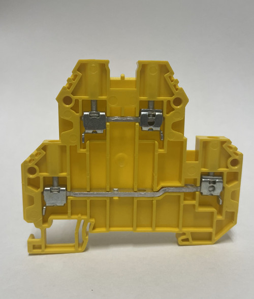 2 Tier Terminal Block, Screw Clamp, 30-12AWG, 600V, 20A, Yellow, SRKD 2,5, 17180.8