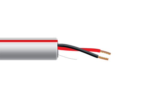 16 AWG 2 Cond Plenum Non-Shielded White Jacket w/ Red Stripe, 1000ft/roll/box, P162C-WHT/RED