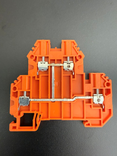 2 Tier Terminal Block, Screw Clamp, Internal Shorting Bar, 30-12AWG, 600V, 20A, Orange, SRKD 2,5/SV, 17181.3