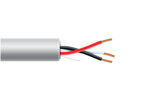 16 AWG 3 Cond Plenum Non-Shielded White Jacket 1000ft/roll/box, P163C