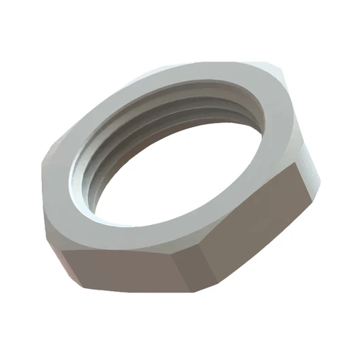 Locknut, Plastic, PG 7, Gray RAL 7001, Flanged Hex, for Cord Grips and Cable Glands, Lutze TOP-T, LPPG7G