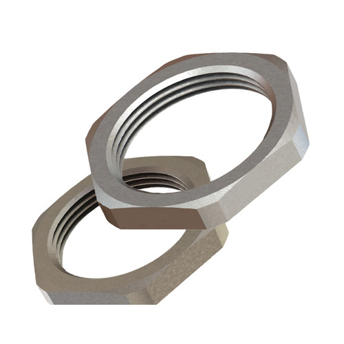Locknut, Metal, NPT 1/2", Nickel-Plated Brass, for Cord Grips and Cable Glands, Lutze TOP-T, LMNPT12