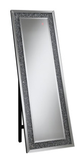 Carisi Rectangular Standing Mirror with LED Lighting Silver