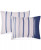 Cali King Blue Stripe 8 Pc Comforter Set