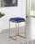 Nadia Square Padded Seat Counter Height Stool (Set of 2) Blue and Gold