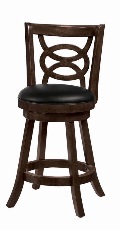 Calecita Swivel Counter Height Stools with Upholstered Seat Cappuccino